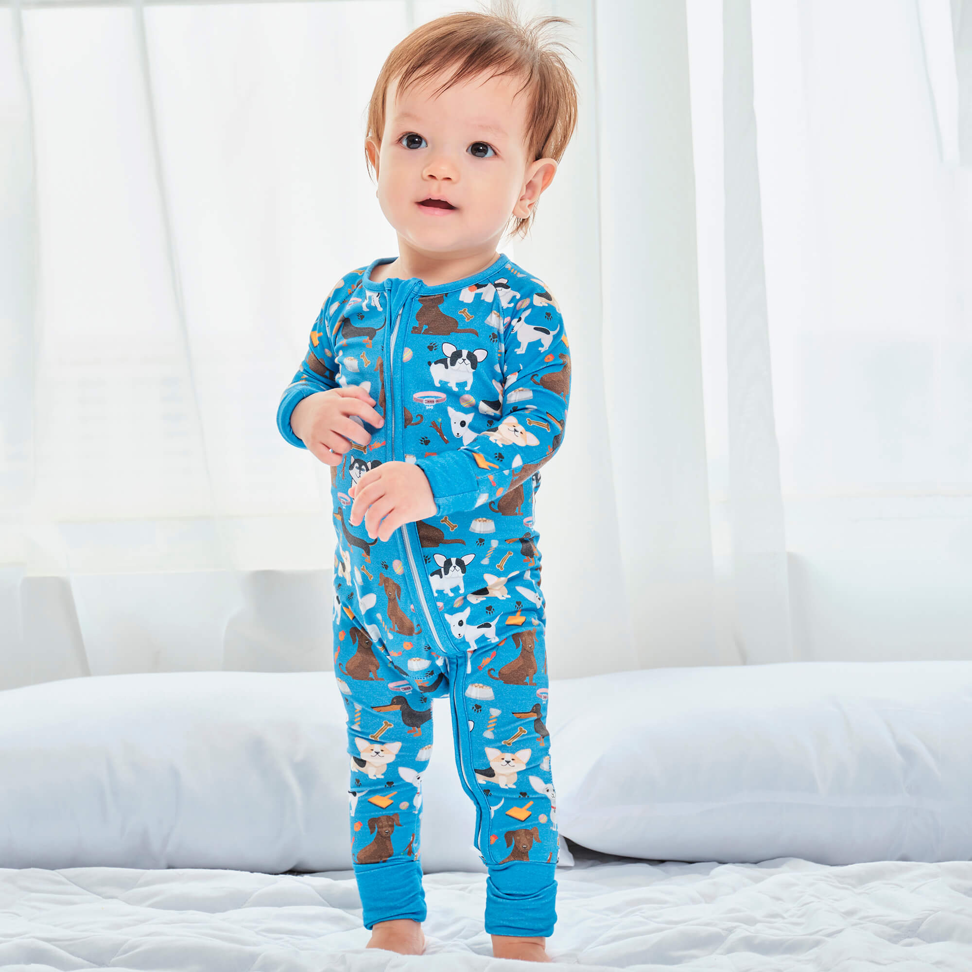 Dapper Dogs Convertible Zippered Romper - StazzyBaby