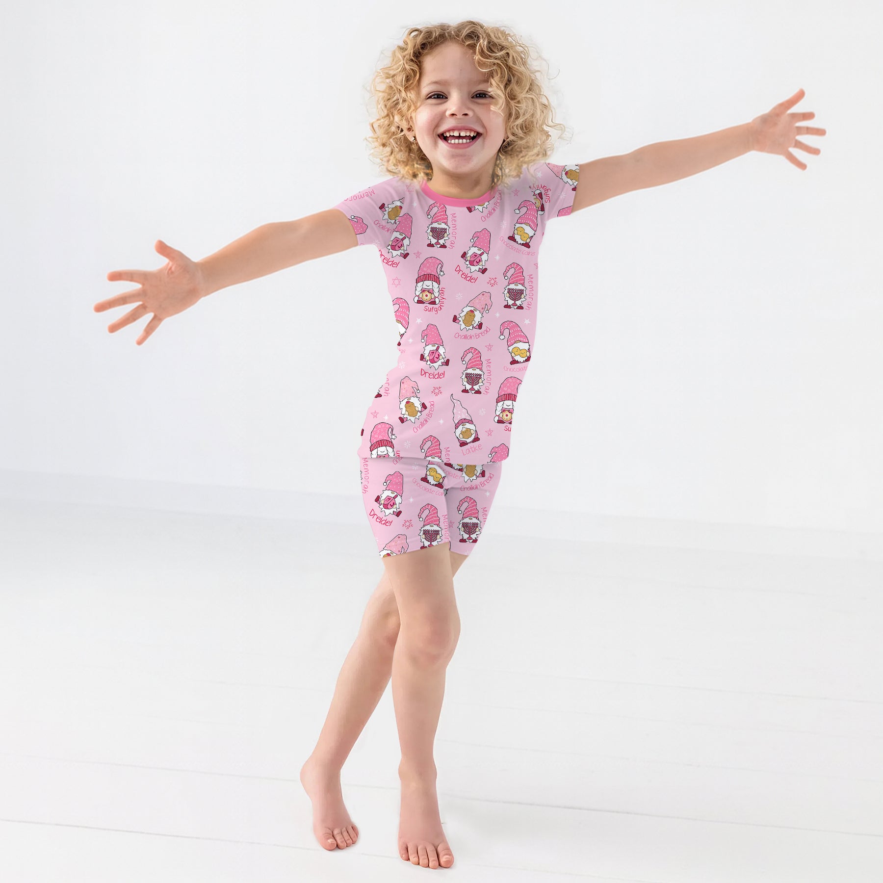 Happy Hanukkah Matching Family Two Piece Short Sleeve & Shorts Pajama Set - StazzyBaby