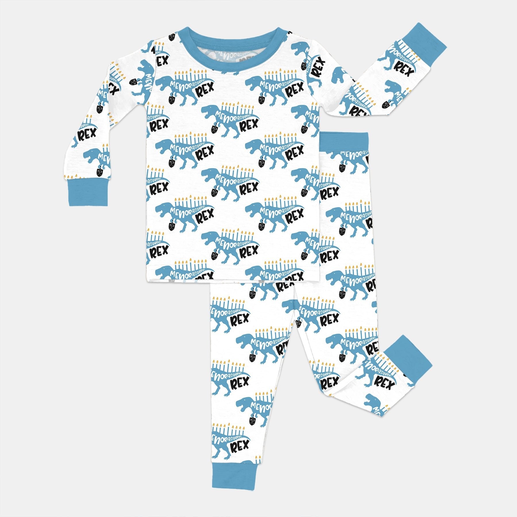 Dinosaur Hanukkah Boy Two - Piece Pajama Set - StazzyBaby