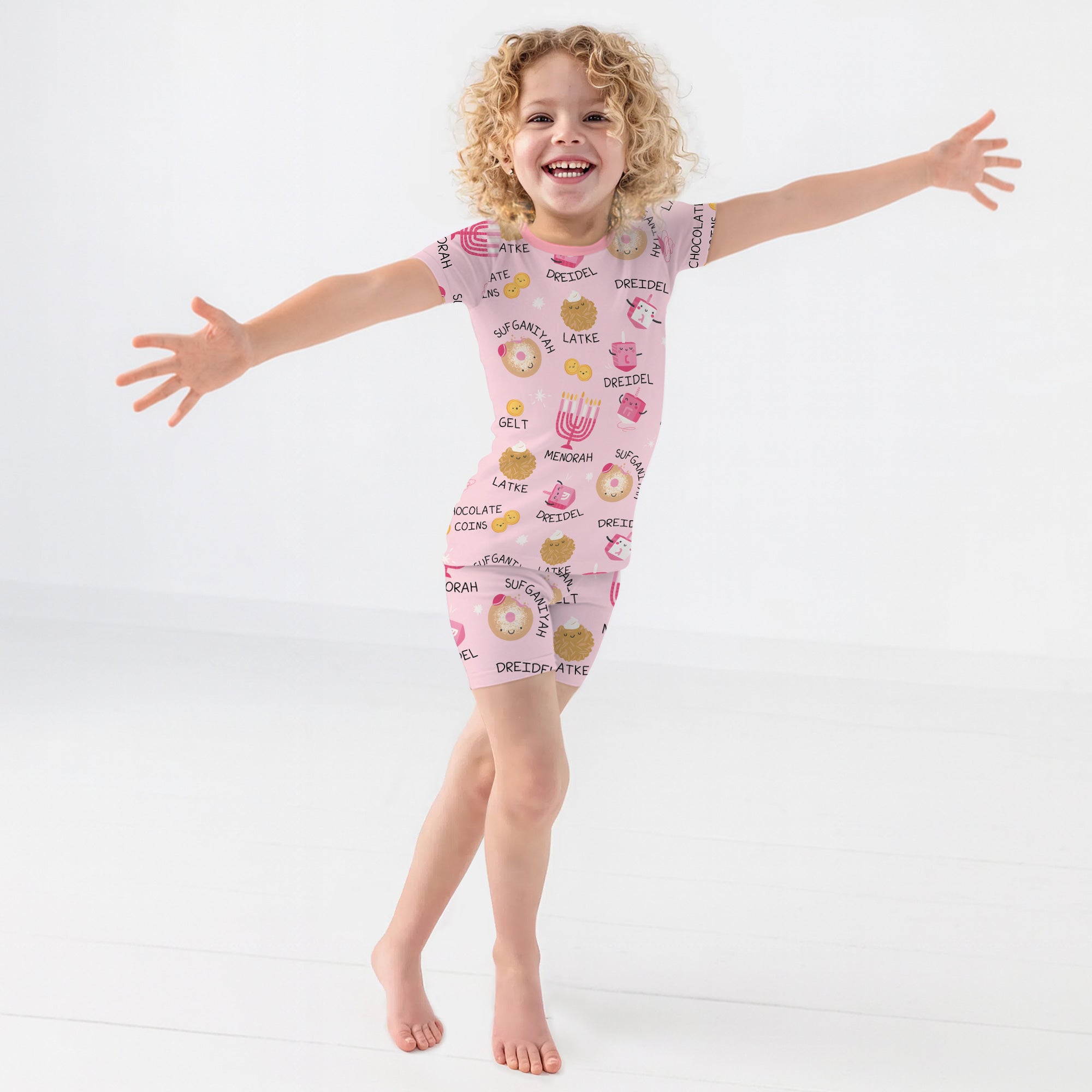Family Hanukkah Matching Two Piece Short Sleeve & Shorts Pajama Set - StazzyBaby