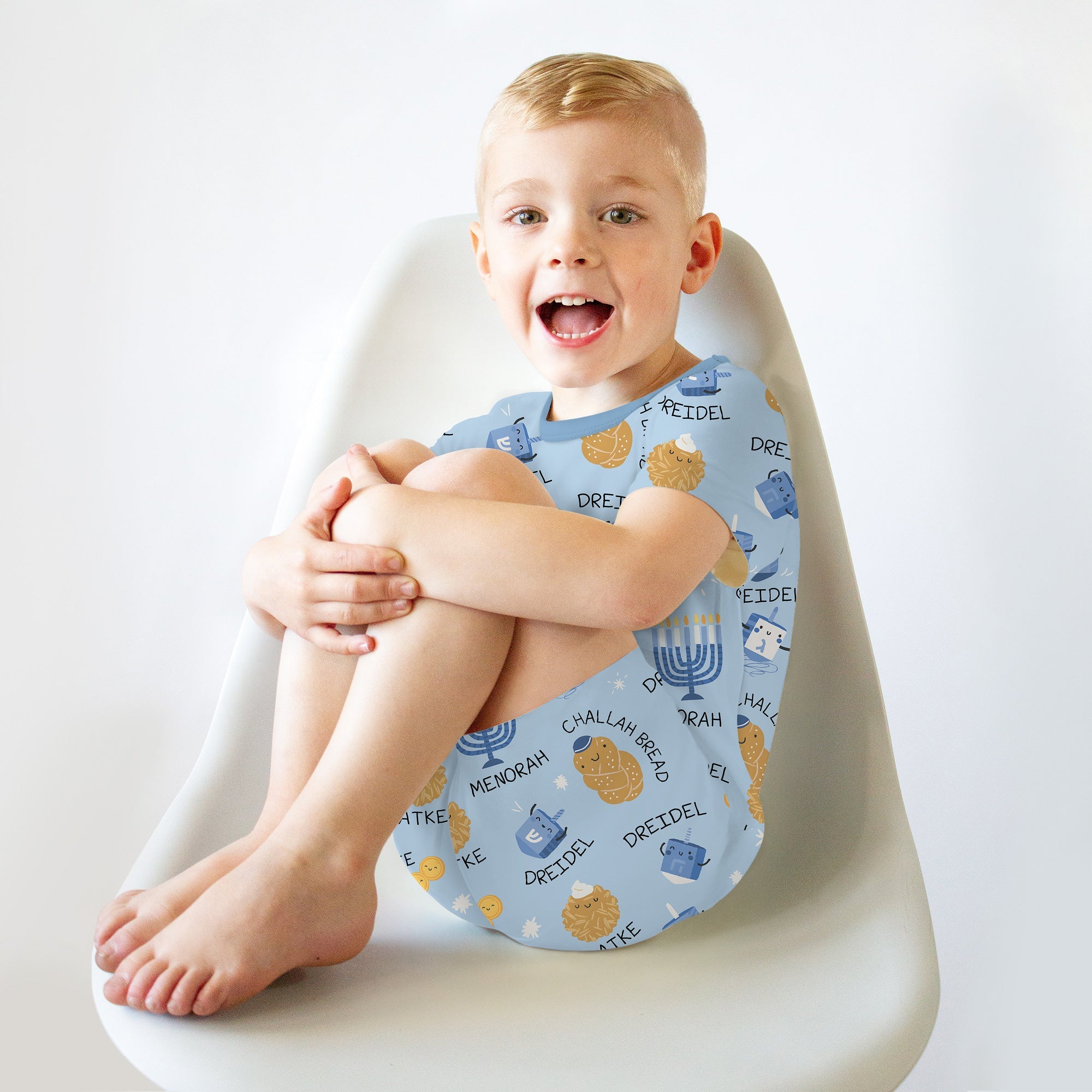 Family Hanukkah Matching Two Piece Short Sleeve & Shorts Pajama Set - StazzyBaby