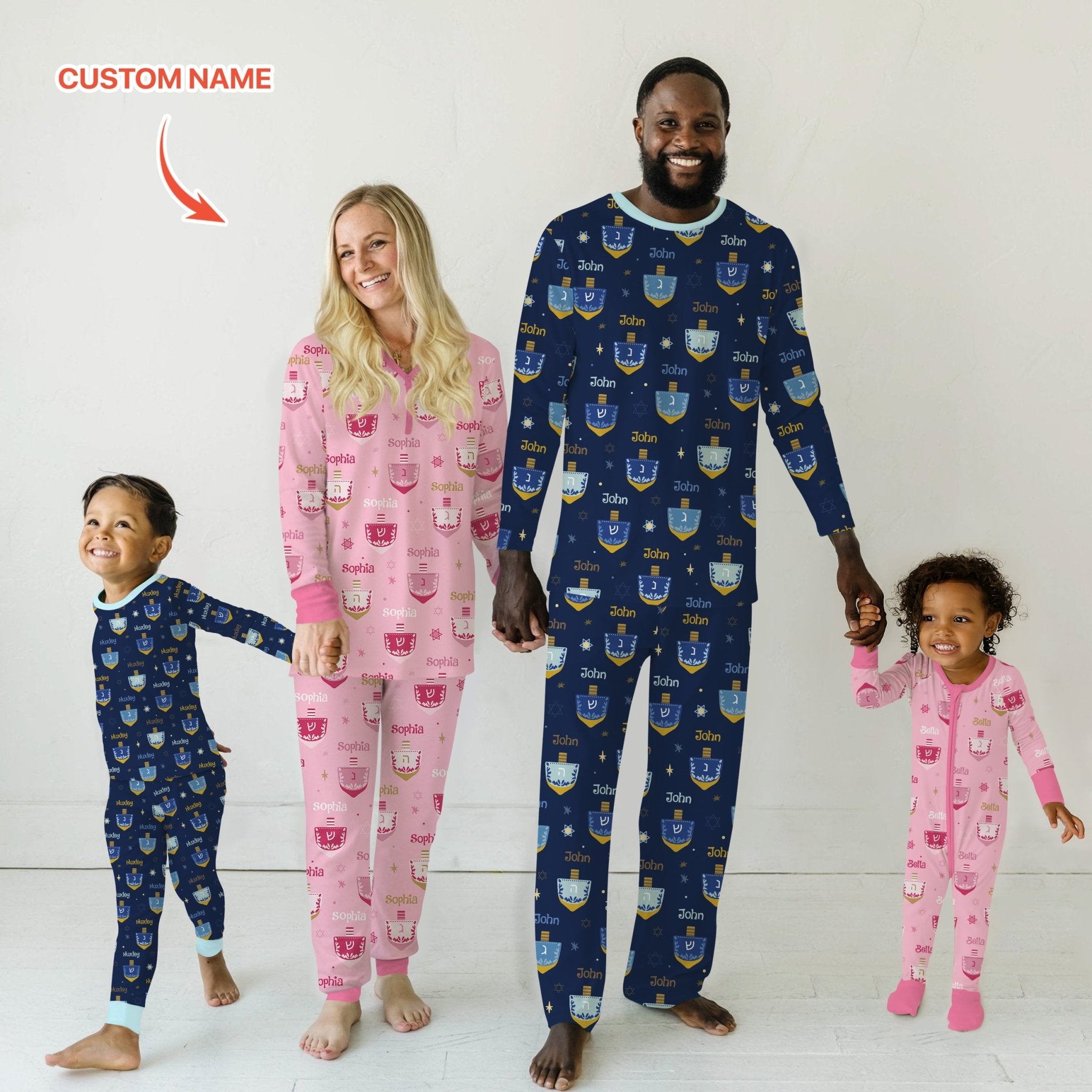 Hanukkah Dreidels Men's Pajama Set - StazzyBaby