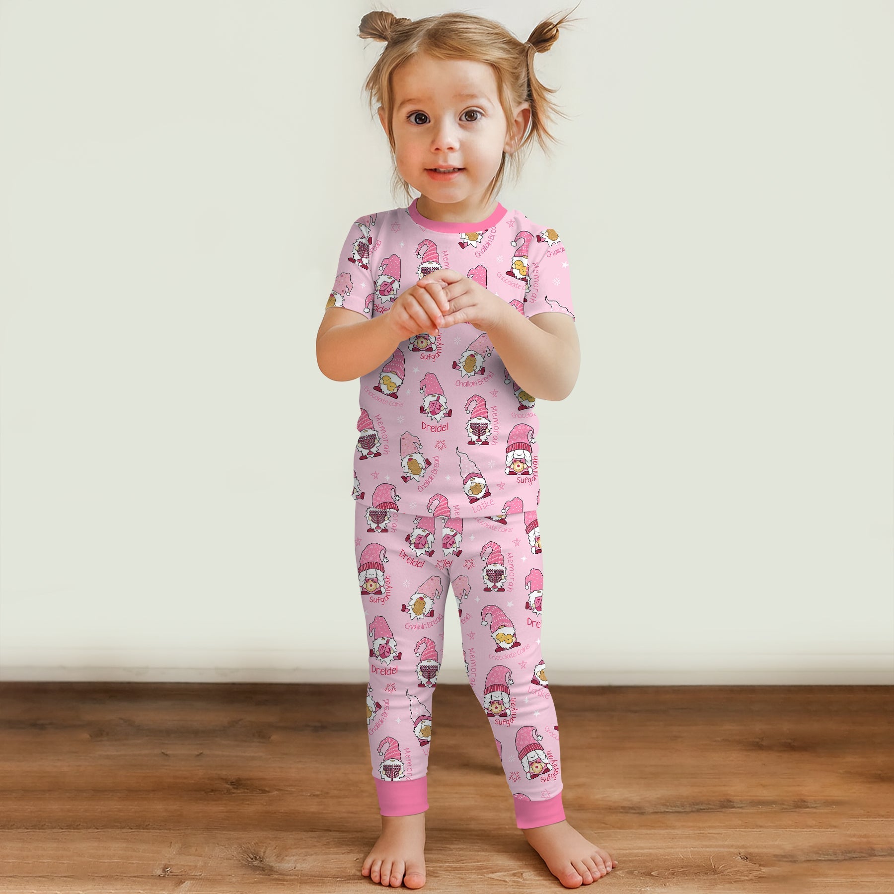 Happy Hanukkah Matching Family Short Sleeve & Pants Pajama Set - StazzyBaby