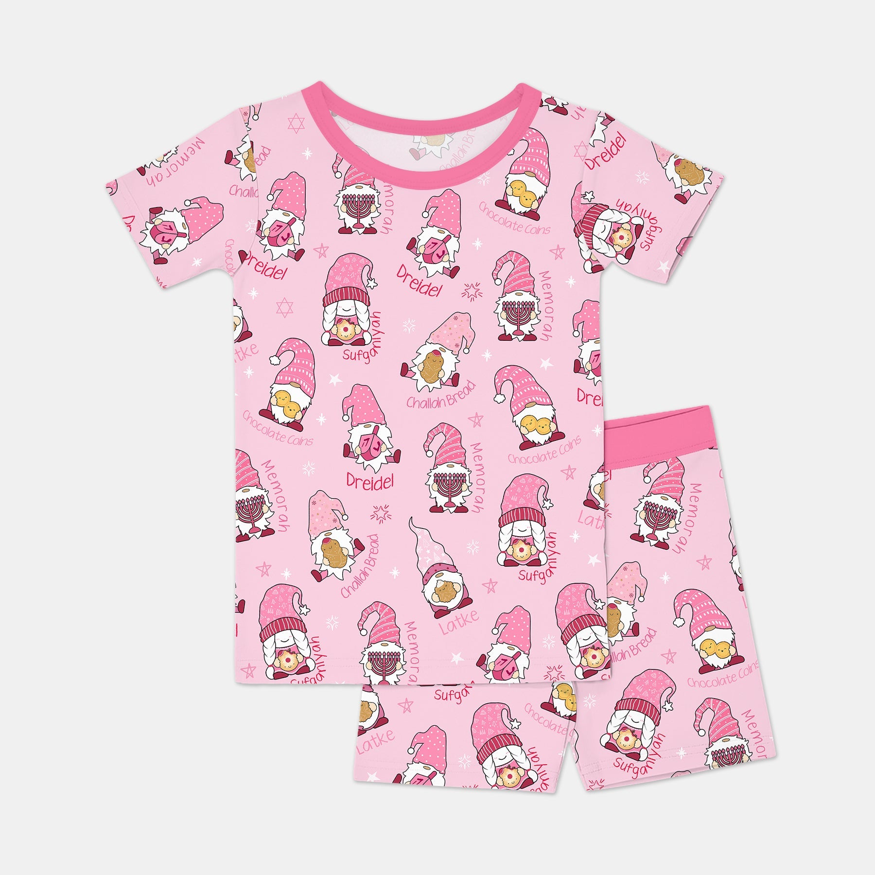 Happy Hanukkah Matching Family Two Piece Short Sleeve & Shorts Pajama Set - StazzyBaby