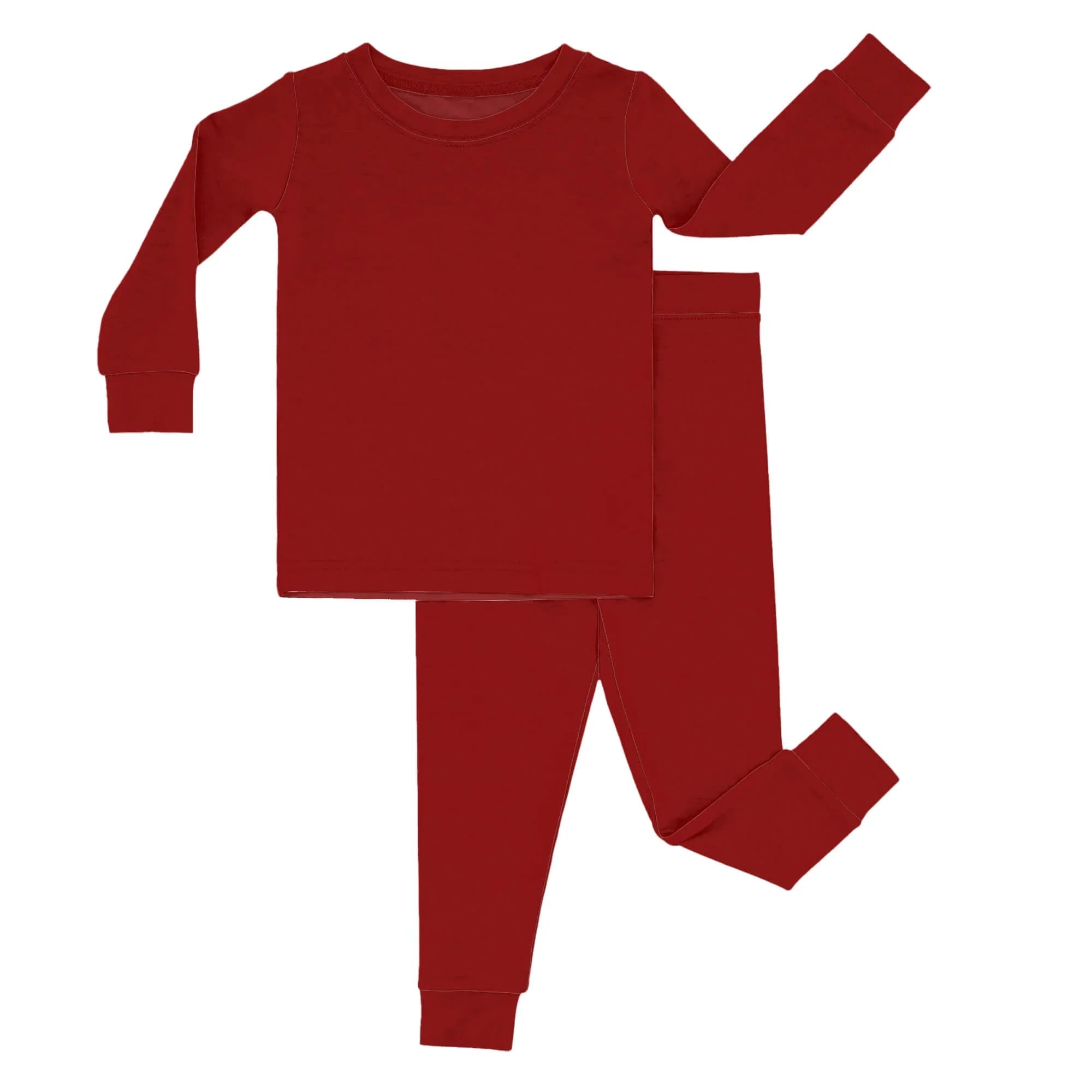 Two Piece Pajama Set In Maroon - StazzyBaby