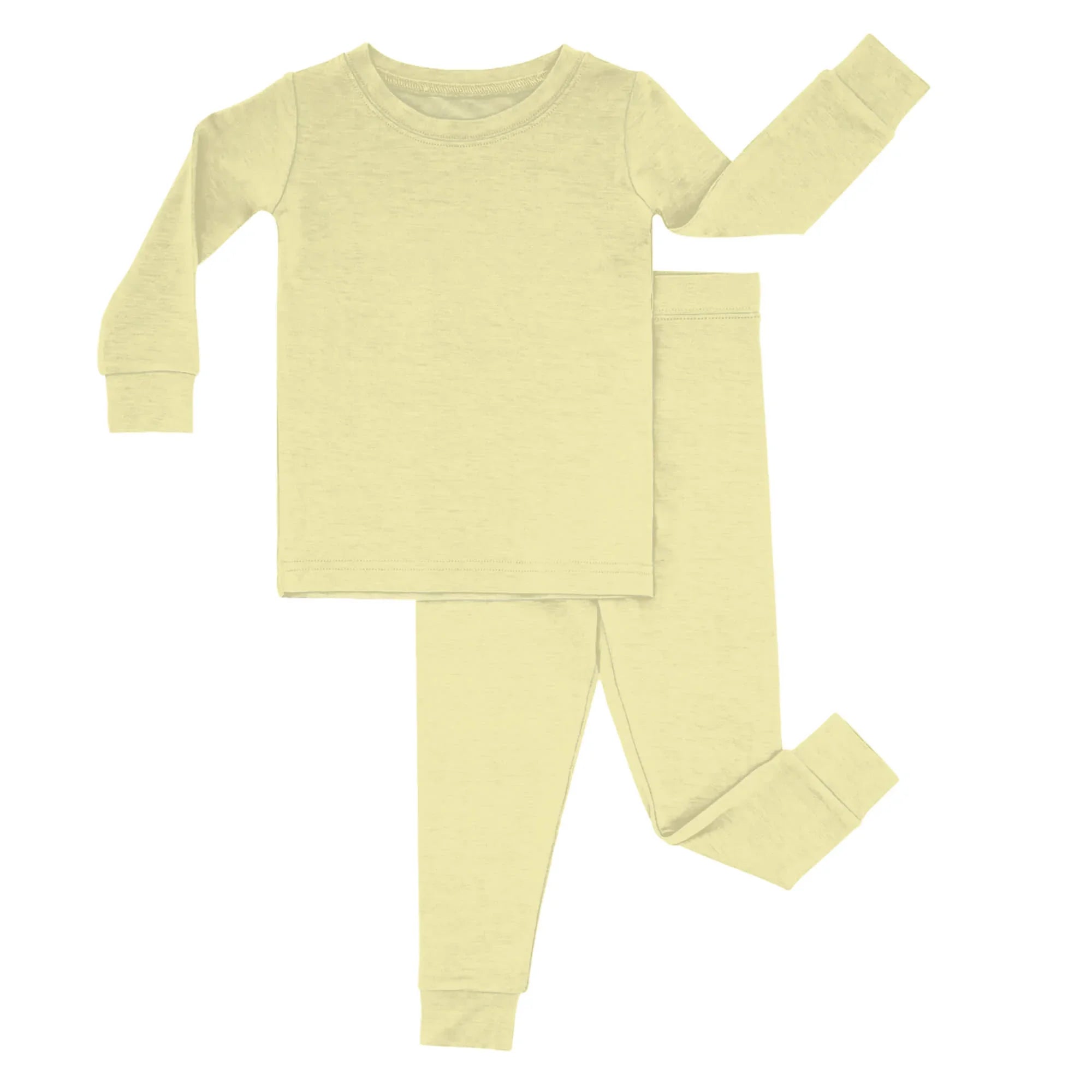 Two Piece Pajama Set In Pale Goldenrod - StazzyBaby
